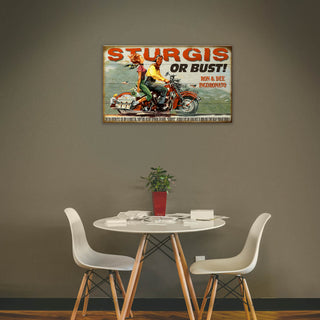 Sturgis or Bust! - Wood & Metal Wall Art Wood & Metal Wall Art Meissenburg Designs