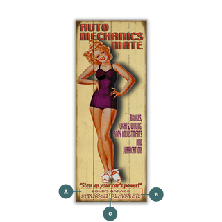 Auto Mechanic's Mate - Wood & Metal Wall Art Wood & Metal Wall Art Meissenburg Designs Wood 7" x 16"