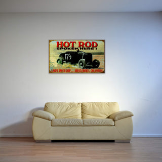 Hot Rod Spoken Here - Wood & Metal Wall Art Wood & Metal Wall Art Meissenburg Designs