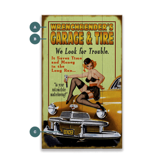 We Look for Trouble - Wood & Metal Wall Art Wood & Metal Wall Art Meissenburg Designs Wood 8" x 14"