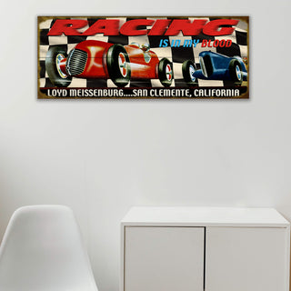 Racing is in My Blood - Wood & Metal Wall Art Wood & Metal Wall Art Meissenburg Designs