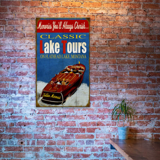 Classic Lake Tours - Wood & Metal Wall Art Wood & Metal Wall Art Meissenburg Designs
