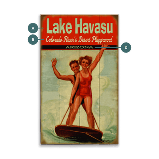 Skimboarding, Wakeboard - Wood & Metal Wall Art Wood & Metal Wall Art Meissenburg Designs Wood 8" x 14"