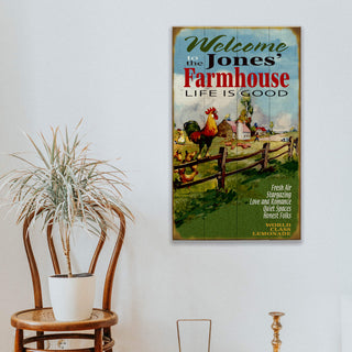 Welcome to our Farmhouse: Personalized - Wood & Metal Wall Art Wood & Metal Wall Art Meissenburg Designs