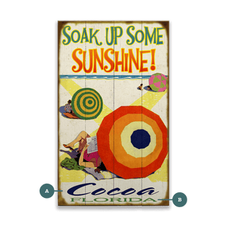 Soak Up Some Sunshine! - Wood & Metal Wall Art Wood & Metal Wall Art Meissenburg Designs Wood 8" x 14"