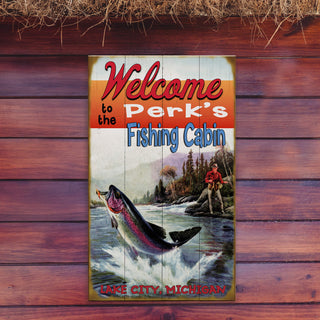 Welcome to the Fishing Cabin - Wood & Metal Wall Art Wood & Metal Wall Art Meissenburg Designs