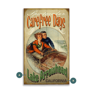 Carefree Days - Wood & Metal Wall Art Wood & Metal Wall Art Meissenburg Designs Wood 8" x 14"