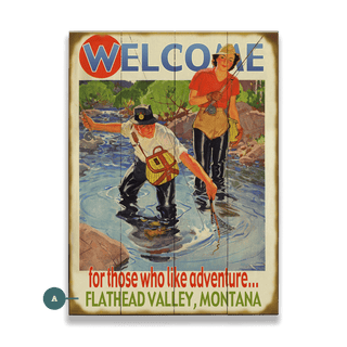 For Those Who Like Adventure: Trout - Wood & Metal Wall Art Wood & Metal Wall Art Curtis Publishing Wood 9" x 12"
