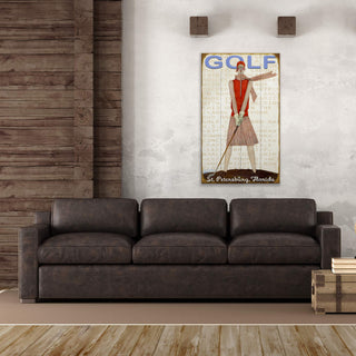 Retro Lady Golfer - Wood & Metal Wall Art Wood & Metal Wall Art Meissenburg Designs