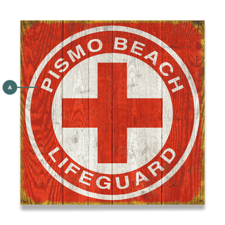 Lifeguard Sign - Wood & Metal Wall Art Wood & Metal Wall Art Meissenburg Designs Wood 10.5" x 10.5"