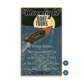Moonlight Cruise - Wood & Metal Wall Art Wood & Metal Wall Art Meissenburg Designs Wood 8" x 14"