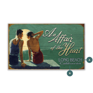 An Affair of the Heart - Wood & Metal Wall Art Wood & Metal Wall Art Meissenburg Designs Wood 14" x 8"