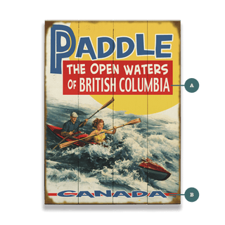 Paddle the Open Waters - Wood & Metal Wall Art Wood & Metal Wall Art Meissenburg Designs Wood 9" x 12"