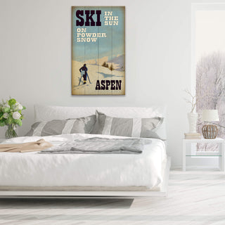 Ski in the Sun - Wood & Metal Wall Art Wood & Metal Wall Art Meissenburg Designs