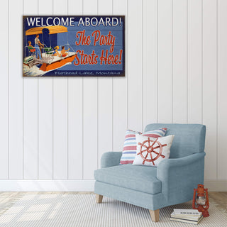 Welcome Aboard: Location Only - Wood & Metal Wall Art Wood & Metal Wall Art Meissenburg Designs