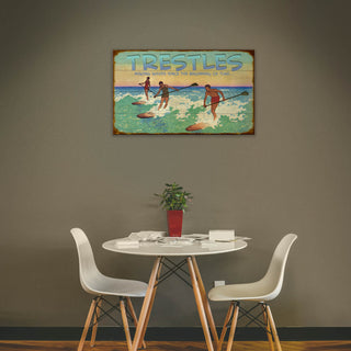 Riding the Waves: Paddle Edition - Wood & Metal Wall Art Wood & Metal Wall Art Meissenburg Designs
