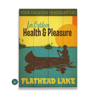 For Outdoor Health and Pleasure - Wood & Metal Wall Art Wood & Metal Wall Art Anderson Design Group Wood 9" x 12"