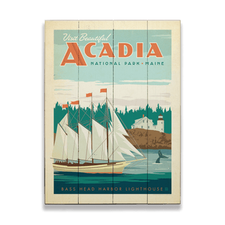 Acadia National Park: Bass Head Harbor Lighthouse - Wood & Metal Wall Art Wood & Metal Wall Art Anderson Design Group