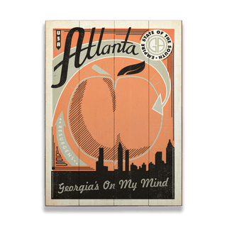 Atlanta Georgia On My Mind - Wood & Metal Wall Art Wood & Metal Wall Art Anderson Design Group Wood 9" x 12"