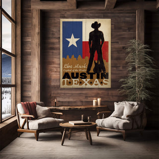 Austin, Texas - Wood & Metal Wall Art Wood & Metal Wall Art Anderson Design Group