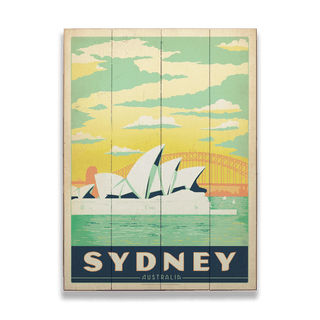 Sydney Opera House - Wood & Metal Wall Art Wood & Metal Wall Art Anderson Design Group Wood 9" x 12"
