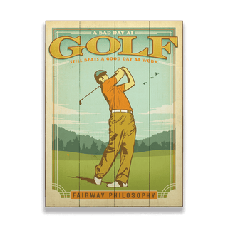 A Bad Day At Golf: Generic - Wood & Metal Wall Art Wood & Metal Wall Art Anderson Design Group Wood 9" x 12"