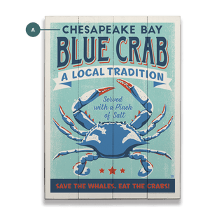 Blue Crab Traditions: Personalized - Wood & Metal Wall Art Wood & Metal Wall Art Anderson Design Group