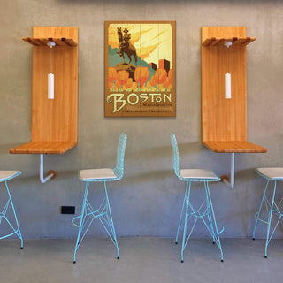 Boston, Massachusetts - Wood & Metal Wall Art Wood & Metal Wall Art Anderson Design Group