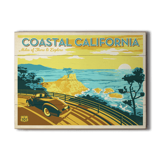 Coastal California - Wood & Metal Wall Art Wood & Metal Wall Art Anderson Design Group Wood 12" x 9"