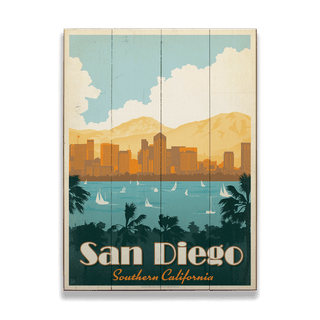 San Diego, California- Wood & Metal Wall Art Wood & Metal Wall Art Anderson Design Group Wood 9" x 12"
