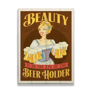 Beauty Beer Holder - Wood & Metal Wall Art Wood & Metal Wall Art Anderson Design Group