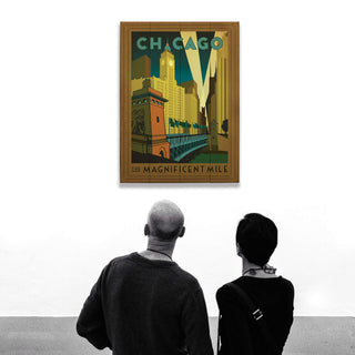 Chicago: The Magnificent Mile - Wood & Metal Wall Art Wood & Metal Wall Art Anderson Design Group