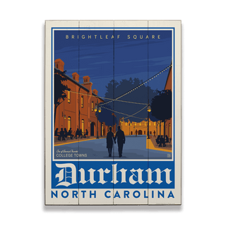 Durham, North Carolina - Wood & Metal Wall Art Wood & Metal Wall Art Anderson Design Group Wood 9" x 12"