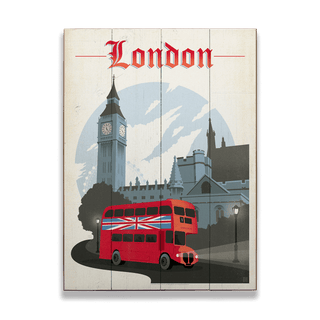 London - Wood & Metal Wall Art Wood & Metal Wall Art Anderson Design Group Wood 9" x 12"