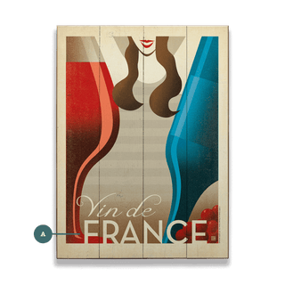 Vin de France - Wood & Metal Wall Art Wood & Metal Wall Art Anderson Design Group Wood 9" x 12"