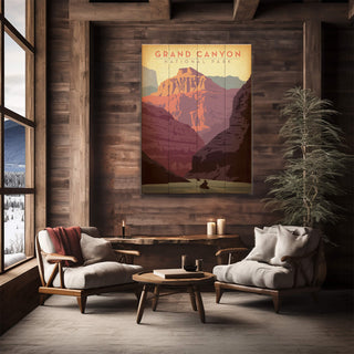 Grand Canyon National Park: Kayaker's Journey - Wood & Metal Wall Art Wood & Metal Wall Art Anderson Design Group