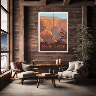 Grand Canyon National Park: Midday Glow - Wood & Metal Wall Art Wood & Metal Wall Art Anderson Design Group