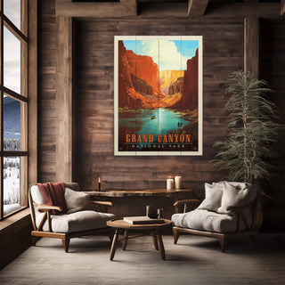 Grand Canyon National Park: River Expedition - Wood & Metal Wall Art Wood & Metal Wall Art Anderson Design Group