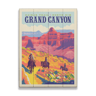 Grand Canyon National Park: Kaibab Trail Riders - Wood & Metal Wall Art Wood & Metal Wall Art Anderson Design Group