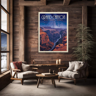Grand Canyon National Park: Starry Night - Wood & Metal Wall Art Wood & Metal Wall Art Anderson Design Group