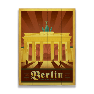 Berlin, Germany - Wood & Metal Wall Art Wood & Metal Wall Art Anderson Design Group Wood 9" x 12"