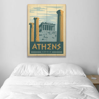 Athens, Greece - Wood & Metal Wall Art Wood & Metal Wall Art Anderson Design Group