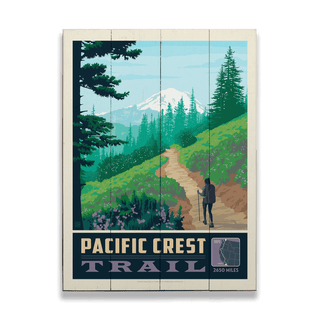Hiking Trails: Pacific Crest - Wood & Metal Wall Art Wood & Metal Wall Art Anderson Design Group