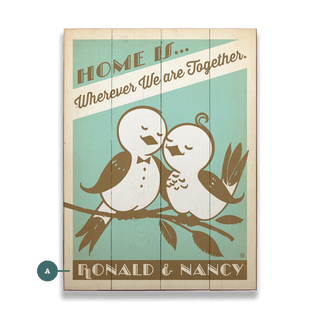 Home Is... Wherever We Are Together - Wood & Metal Wall Art Wood & Metal Wall Art Anderson Design Group Wood 9" x 12"