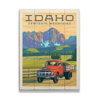 Idaho: Sawtooth Mountains - Wood & Metal Wall Art Wood & Metal Wall Art Anderson Design Group