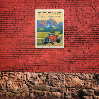 Idaho: Sawtooth Mountains - Wood & Metal Wall Art Wood & Metal Wall Art Anderson Design Group