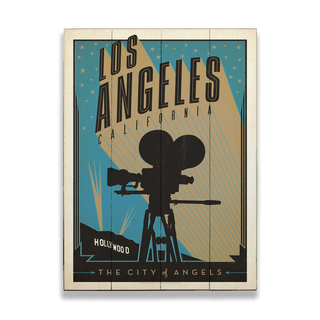 Los Angeles: City of Angels - Wood & Metal Wall Art Wood & Metal Wall Art Anderson Design Group Wood 9" x 12"