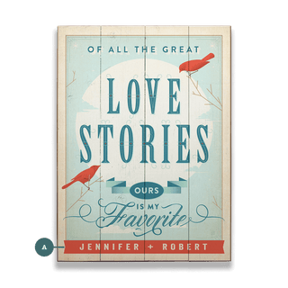 Love Stories - Wood & Metal Wall Art Wood & Metal Wall Art Anderson Design Group Wood 9" x 12"