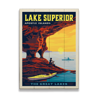 Lake Superior and Apostle Islands - Wood & Metal Wall Art Wood & Metal Wall Art Anderson Design Group