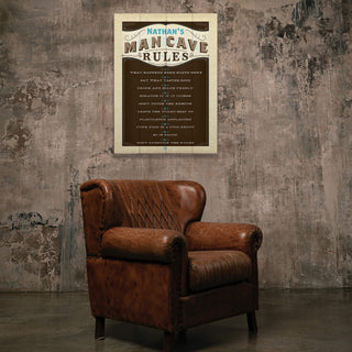 Man Cave Rules - Wood & Metal Wall Art Wood & Metal Wall Art Anderson Design Group